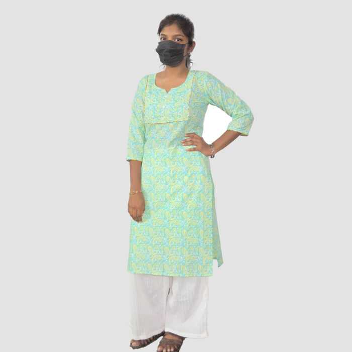 Square Piping Design-Light Green